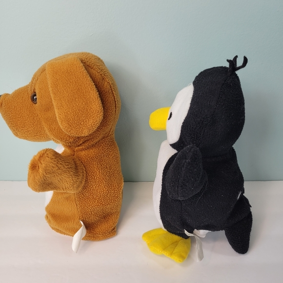 High Reach Learning Hand Puppets Puppy Dog and Penguin 9" in Plush Lot Of 2 - Picture 2 of 8